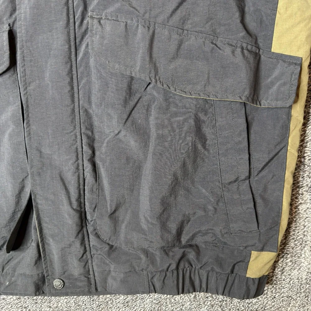 Field and Stream Vintage Mens 2XLT Tall Colorblock Jacket Black Olive Green Zip